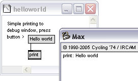 Screenshot of program